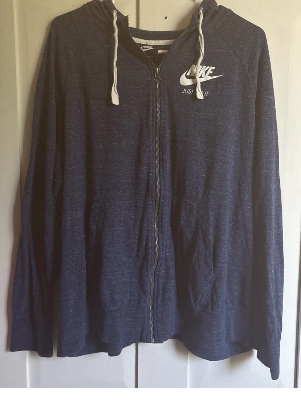 Nike women’s Dark Navy Zip-Up Hoodie Sweater